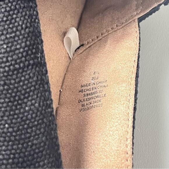 Old Navy Womens Black Canvas Espadrille Flats for Women Sz 6.5 - Picture 5 of 8